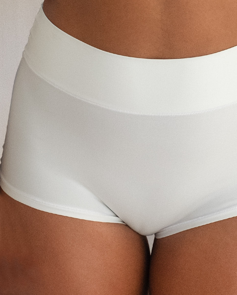 White Tencel High Waist Underwear - DOKOYO