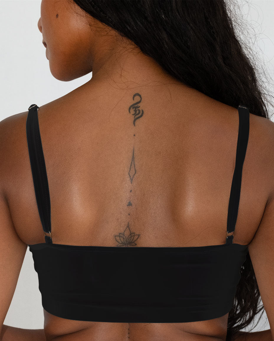 Black Tencel Tube Bra