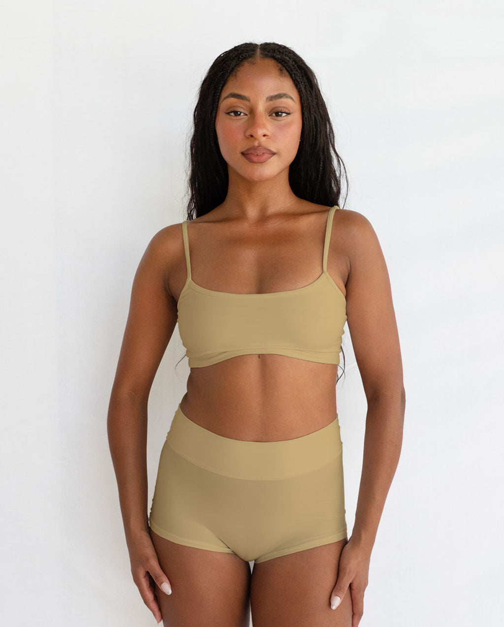 Cream Tencel Tube Bra