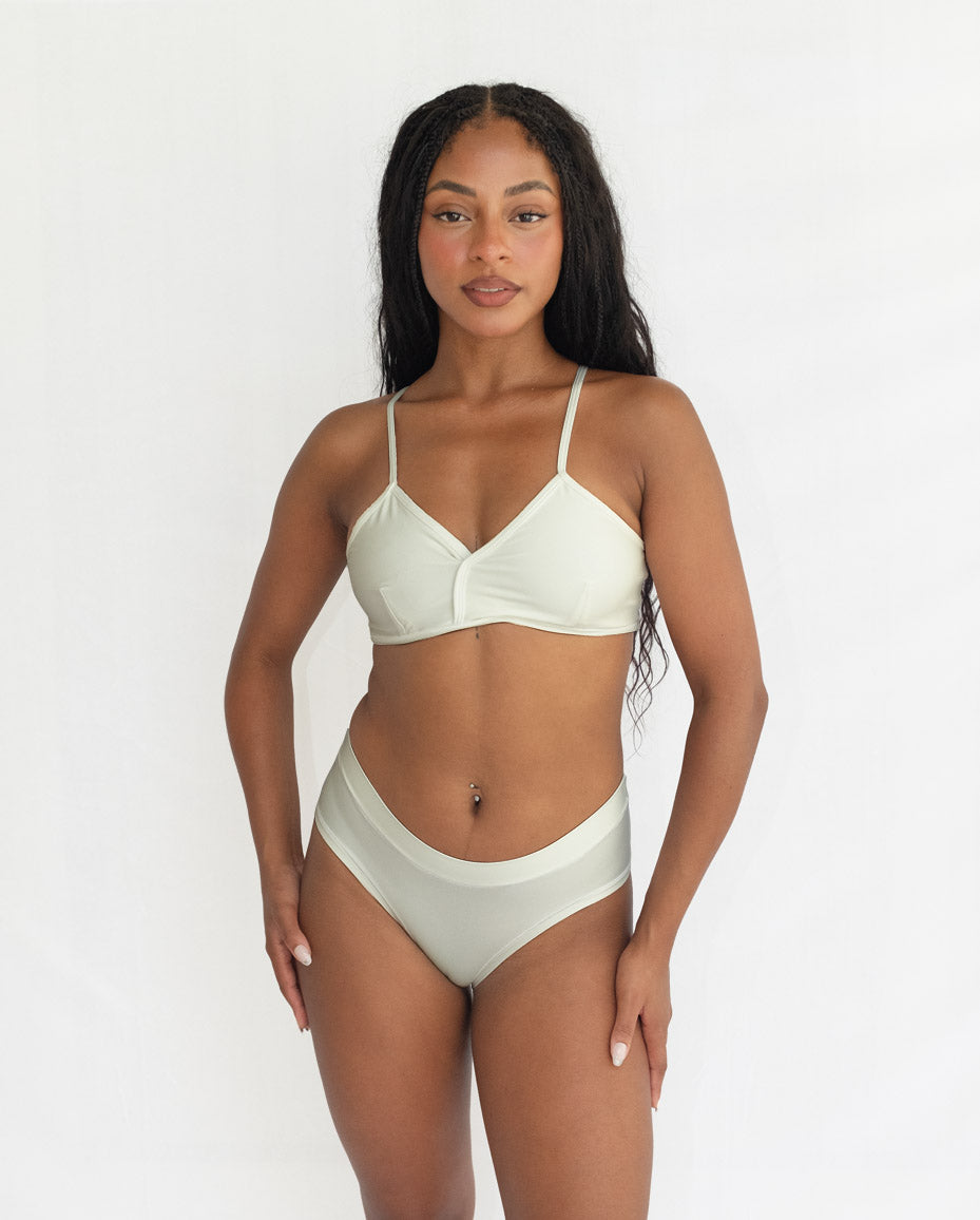 White Tencel Hipster Underwear - DOKOYO